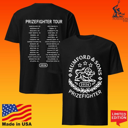 Mumford & Sons June 11 2026 Prizefighter Wrigley Field Chicago, Il T-shirt