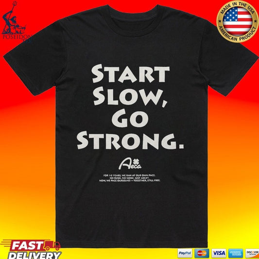 Musinsa Start Slow Go Strong Half T-shirt