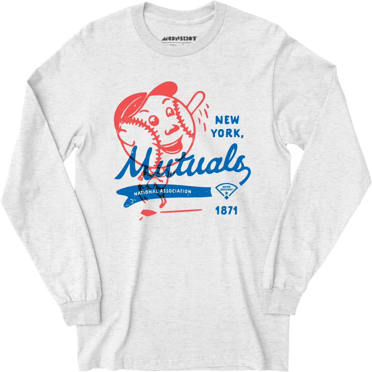 New York Mutuals - Vintage Defunct Baseball Teams - Long Sleeve T-Shirt