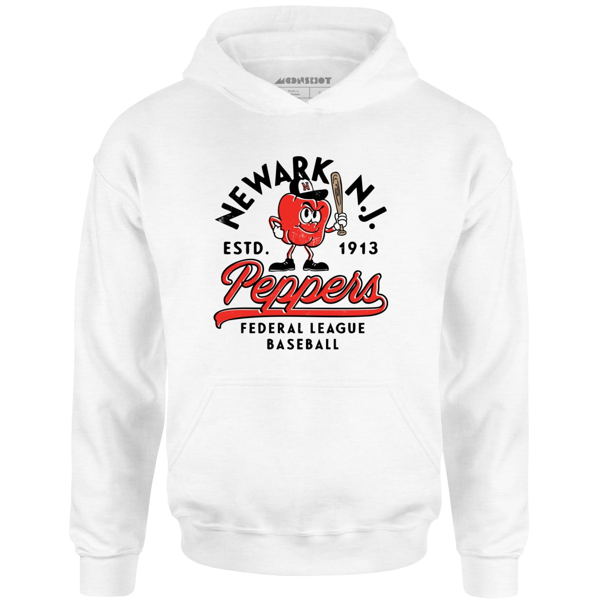Newark Peppers - New Jersey - Vintage Defunct Baseball Teams - Unisex Hoodie