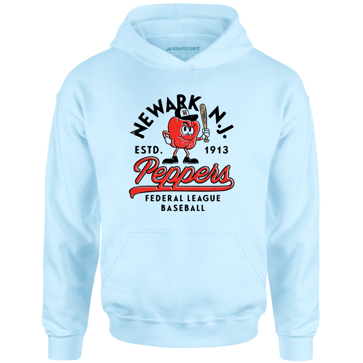 Newark Peppers - New Jersey - Vintage Defunct Baseball Teams - Unisex Hoodie