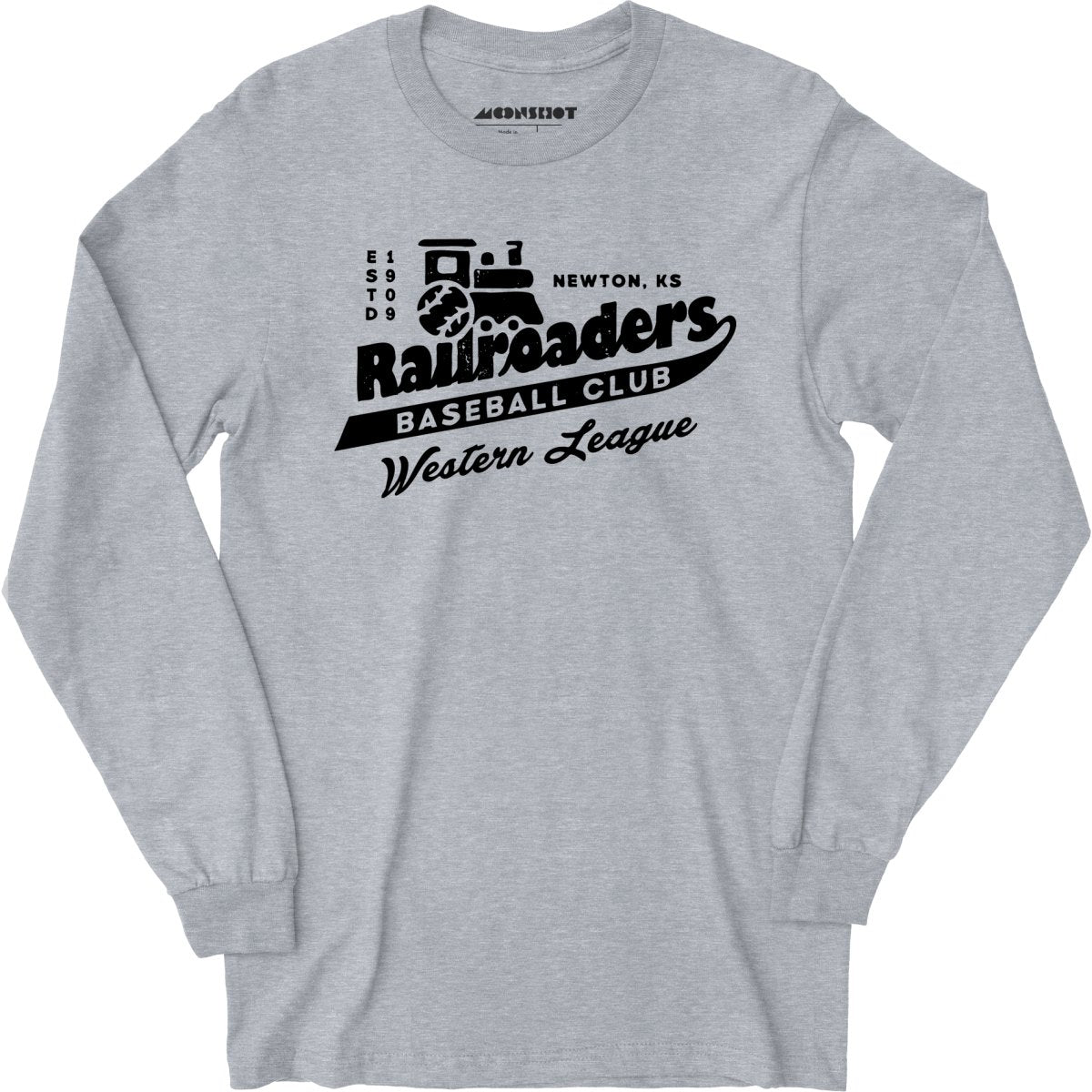 Newton Railroaders - Kansas - Vintage Defunct Baseball Teams - Long Sleeve T-Shirt