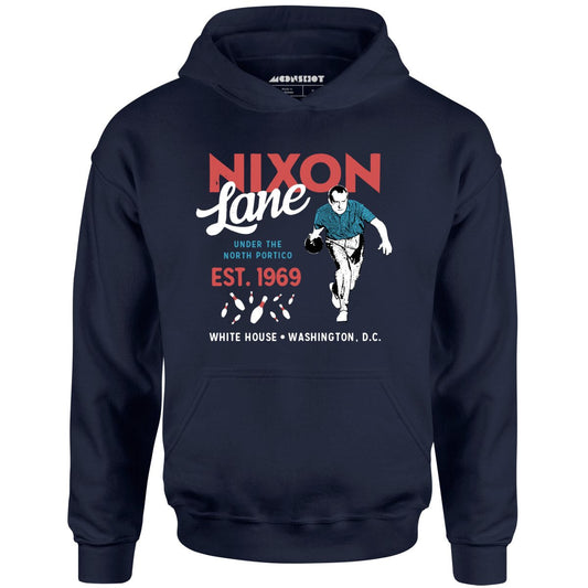 Nixon Lane - Washington D.C. - Vintage Bowling Alley - Unisex Hoodie