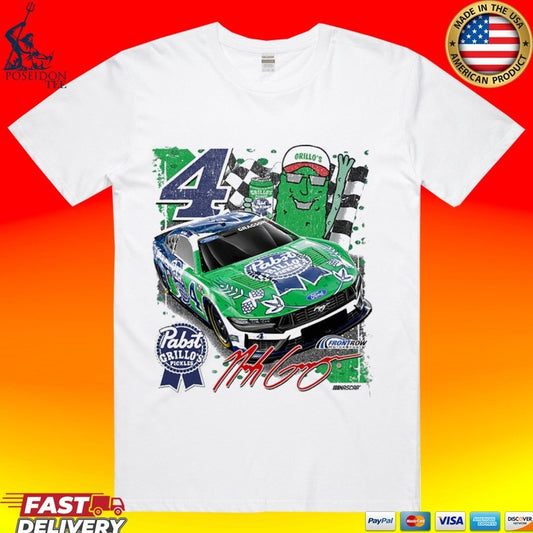 Noah Gragson Front Row Motorsports #4 Pbr Grillo’s Pickles T-shirt