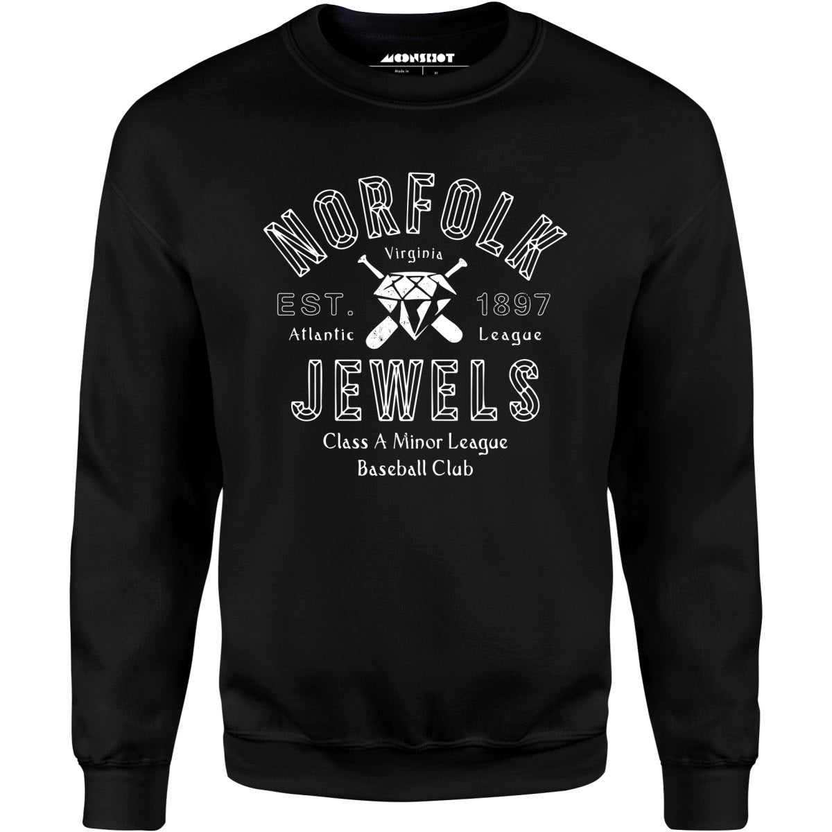 Norfolk Jewels - Virginia - Vintage Defunct Baseball Teams - Unisex Sweatshirt