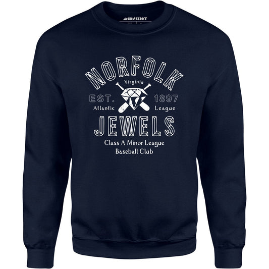 Norfolk Jewels - Virginia - Vintage Defunct Baseball Teams - Unisex Sweatshirt