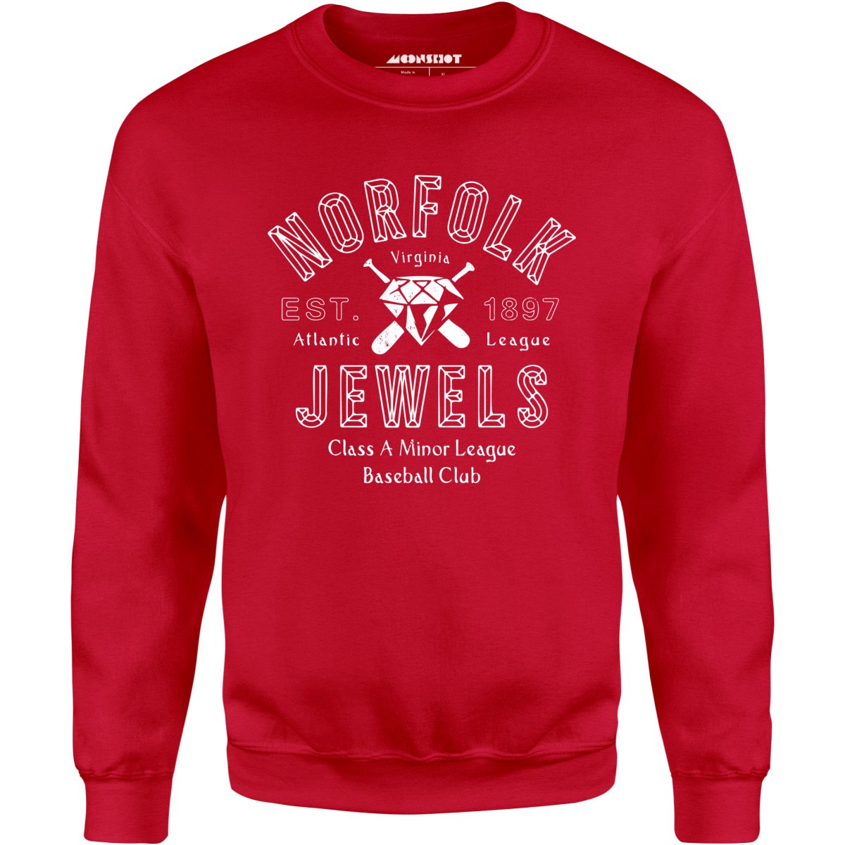 Norfolk Jewels - Virginia - Vintage Defunct Baseball Teams - Unisex Sweatshirt