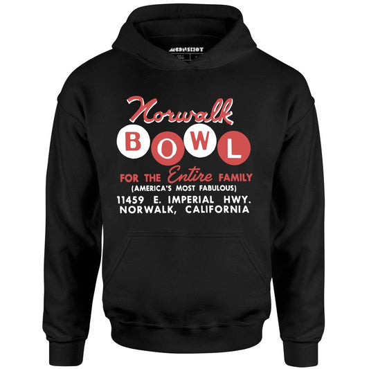 Norwalk Bowl - Norwalk, CA - Vintage Bowling Alley - Unisex Hoodie