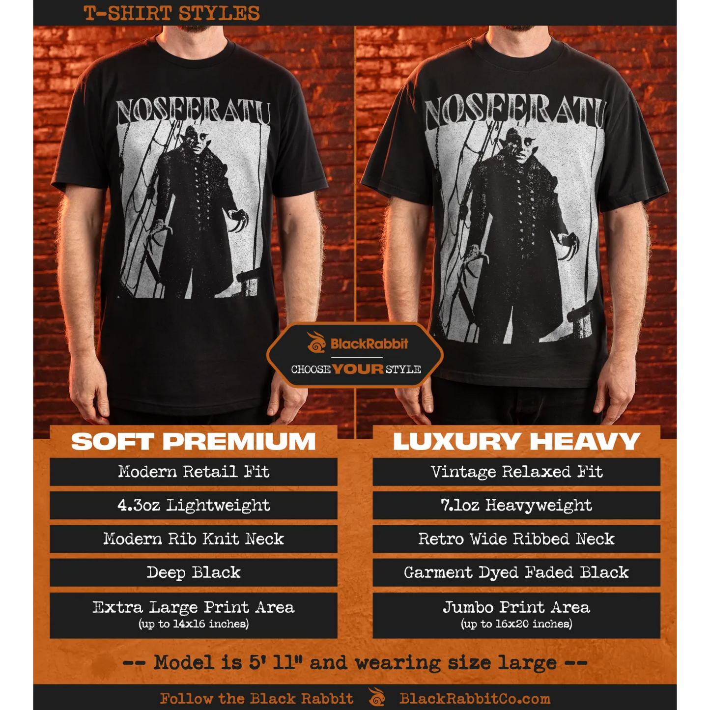 Nosferatu Scary Classic Horror Movie Unisex Classic T-Shirt