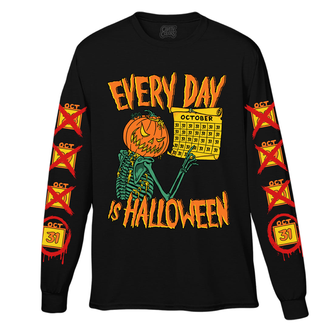 IS IT OCTOBER 31st YET? - LONG SLEEVE SHIRT - clothing by TeeHivey.com (Image 1)