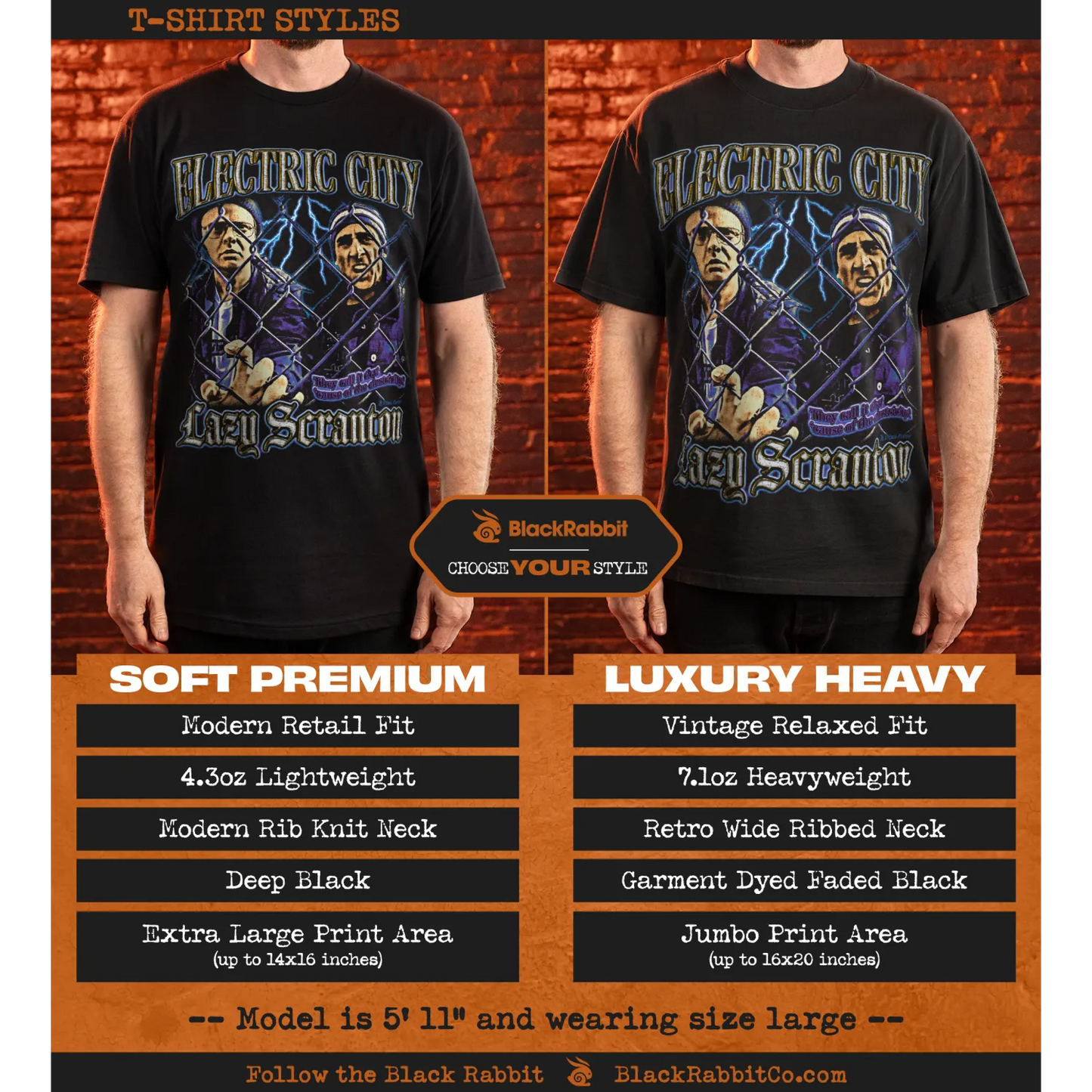 The Office Electric City Lazy Scranton Retro Vintage Bootleg Rap Unisex Classic T-Shirt