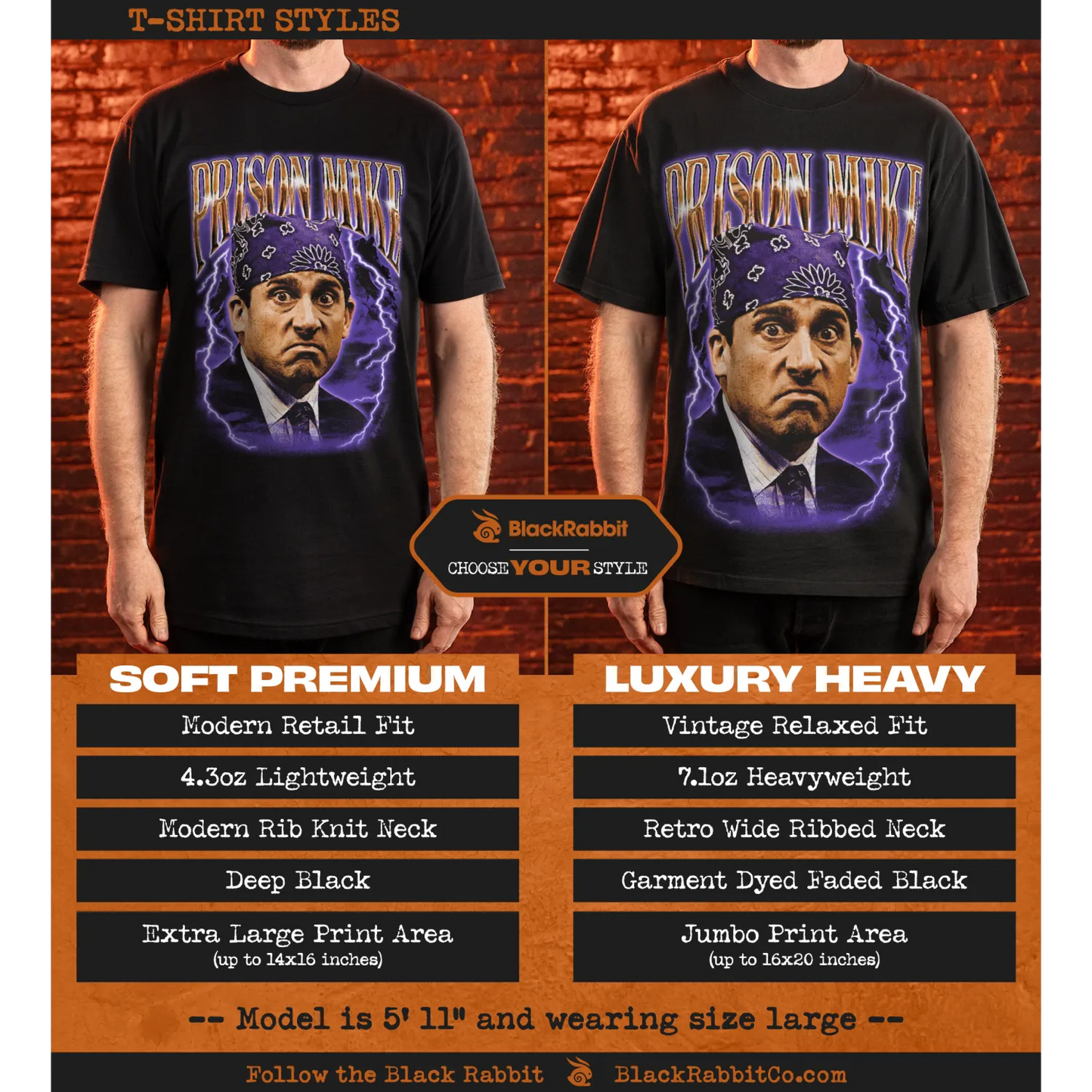 The Office Prison Mike Michael Scott Retro Vintage Bootleg Unisex Classic T-Shirt