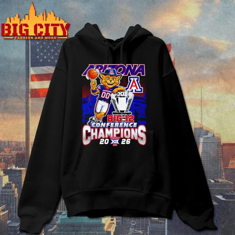 Official Arizona Wildcats Macos big 12 conference champions 2026 T-shirt