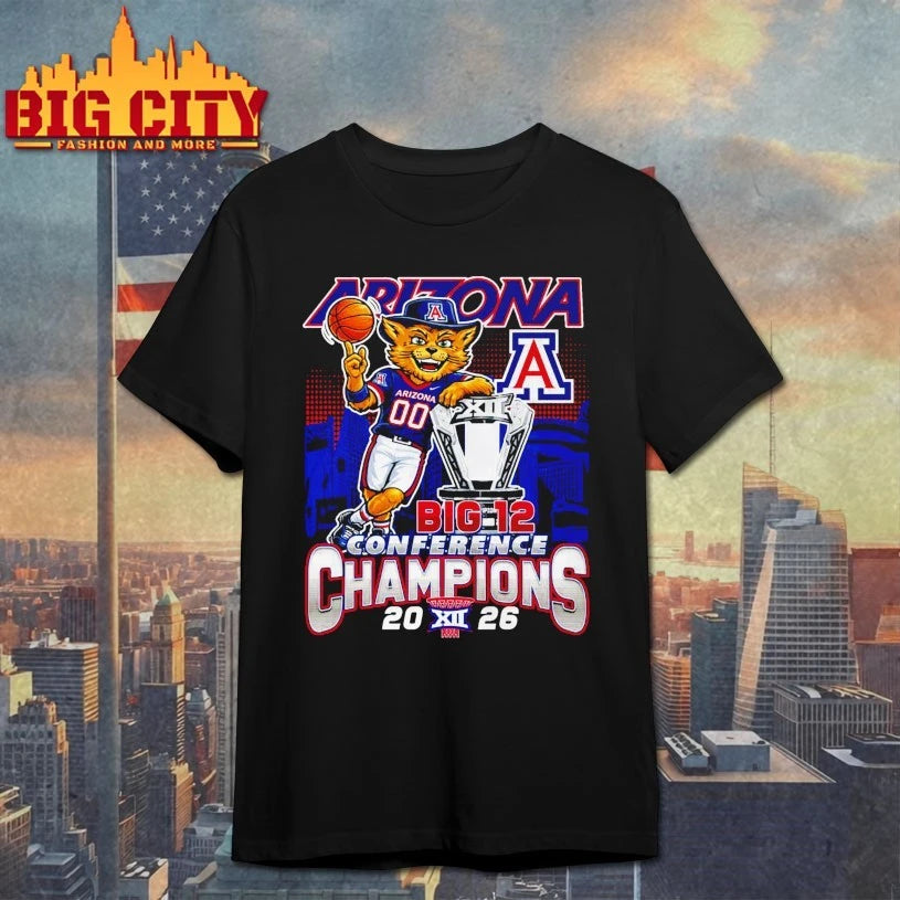 Official Arizona Wildcats Macos big 12 conference champions 2026 T-shirt