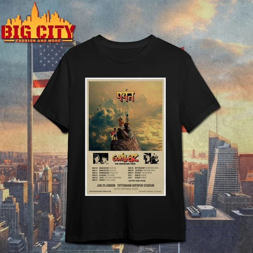Official Gorillaz Tour March 2026 Poster T-shirt