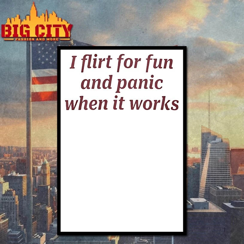 Official I flirt for fun and panic when it works T-shirt