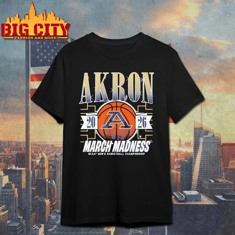 Official March Madness Akron Zips 2026 NCAA men’s basketball championship T-shirt