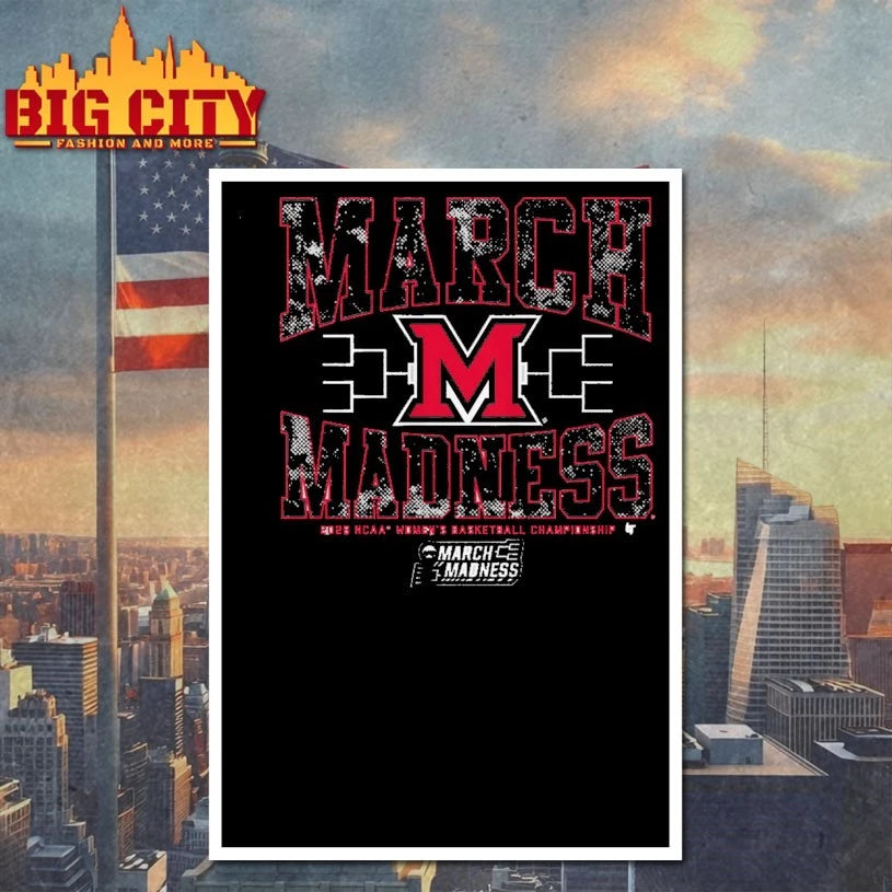 Official March Madness Miami (OH) RedHawks 2026 NCAA Women’s basketball championship T-shirt