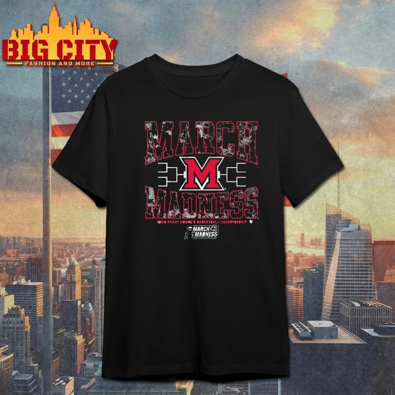 Official March Madness Miami (OH) RedHawks 2026 NCAA Women’s basketball championship T-shirt