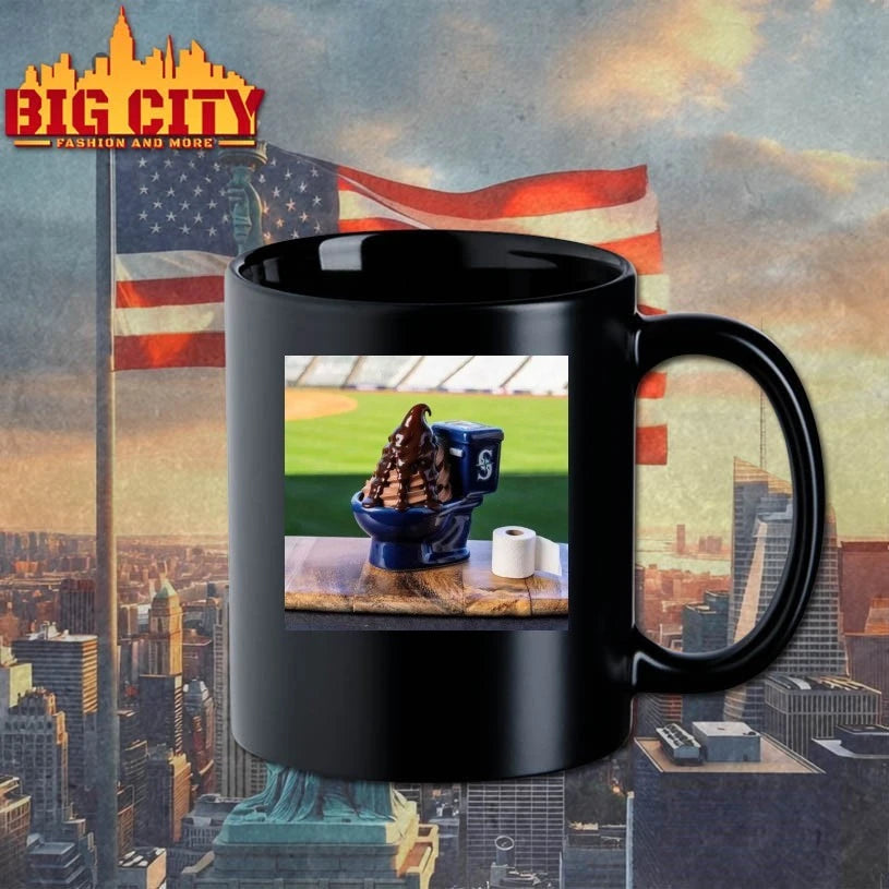 Official Mariners Big Dumper Sundae Chocolate Ice Cream Toilet T-shirt
