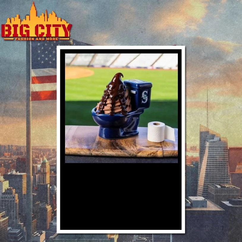 Official Mariners Big Dumper Sundae Chocolate Ice Cream Toilet T-shirt