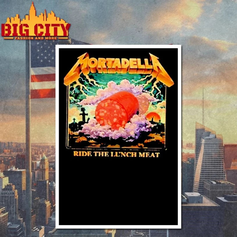 Official Mortadella Ride The Lunch Meat Italian Food Funny T-shirt