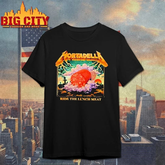 Official Mortadella Ride The Lunch Meat Italian Food Funny T-shirt