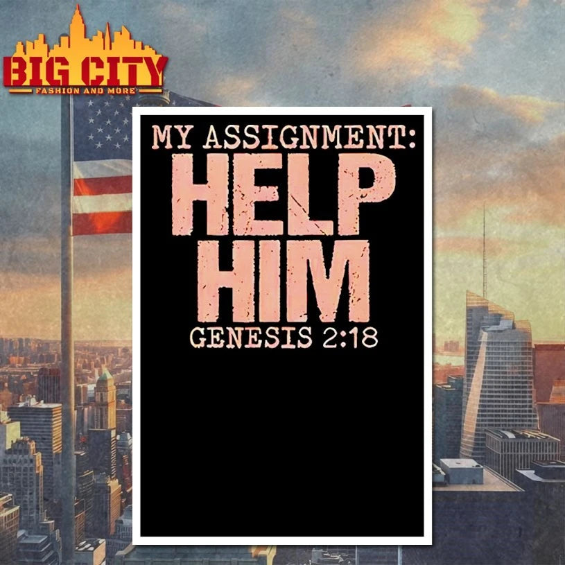 Official My assignment help him genesis 2 18 christian faith T-shirt