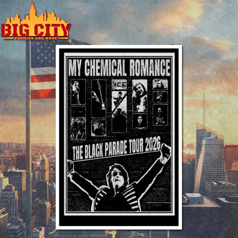 Official My Chemical Romance The Black Parade 2026 Tour Poster T-shirt