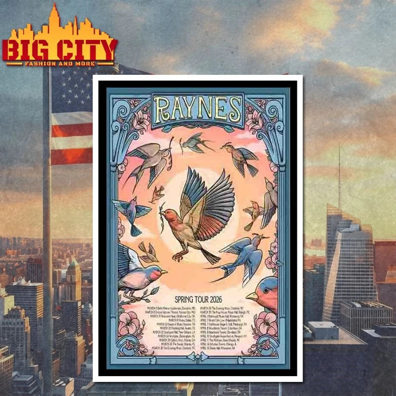 Official Raynes Spring Tour 26 Poster T-shirt