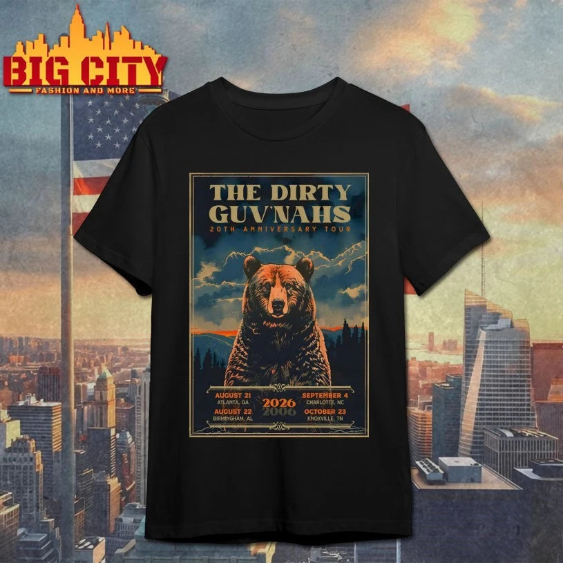 Official The Dirty Guv’nahs 20th Anniversary 2026 Shows Poster T-shirt