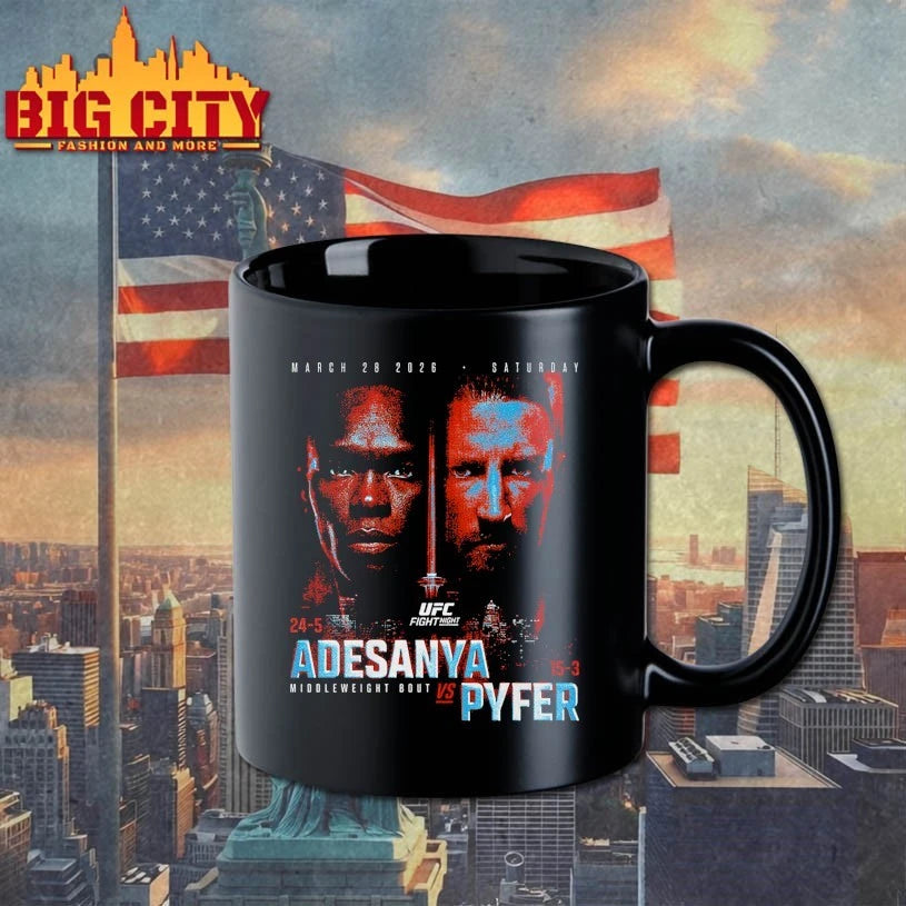 Official UFC Fight Night 2026 Adesanya Vs. Pyfer Match Up T-shirt
