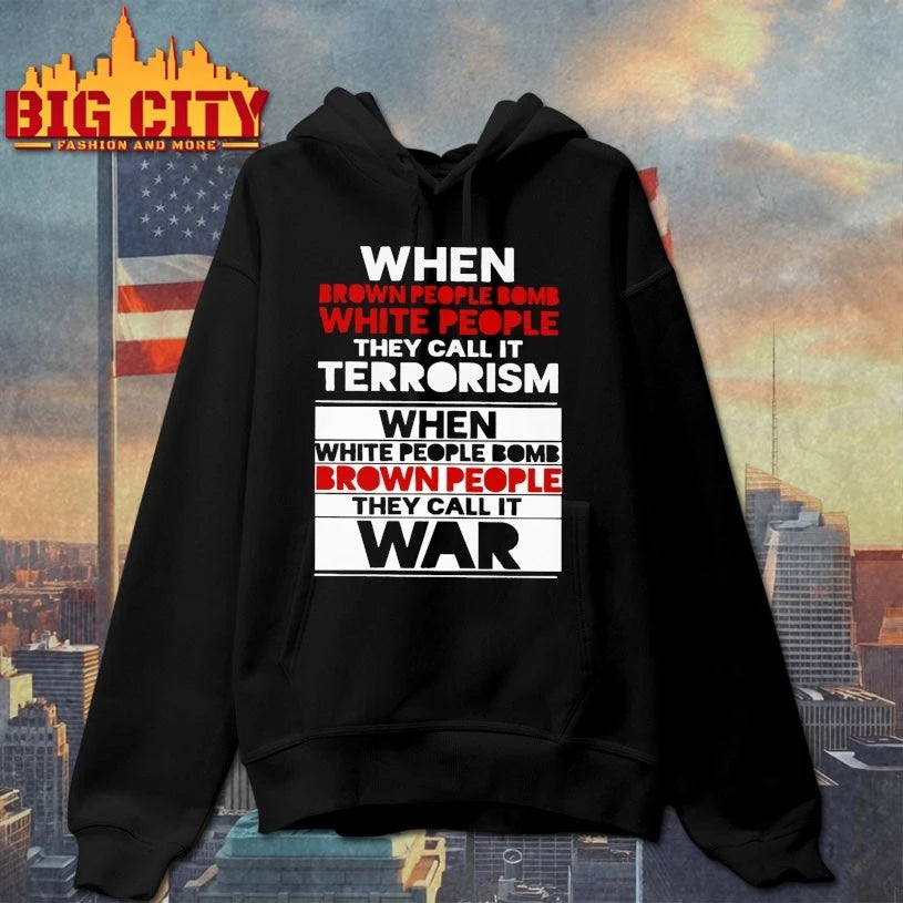 Official When brown people bomb white people T-shirt
