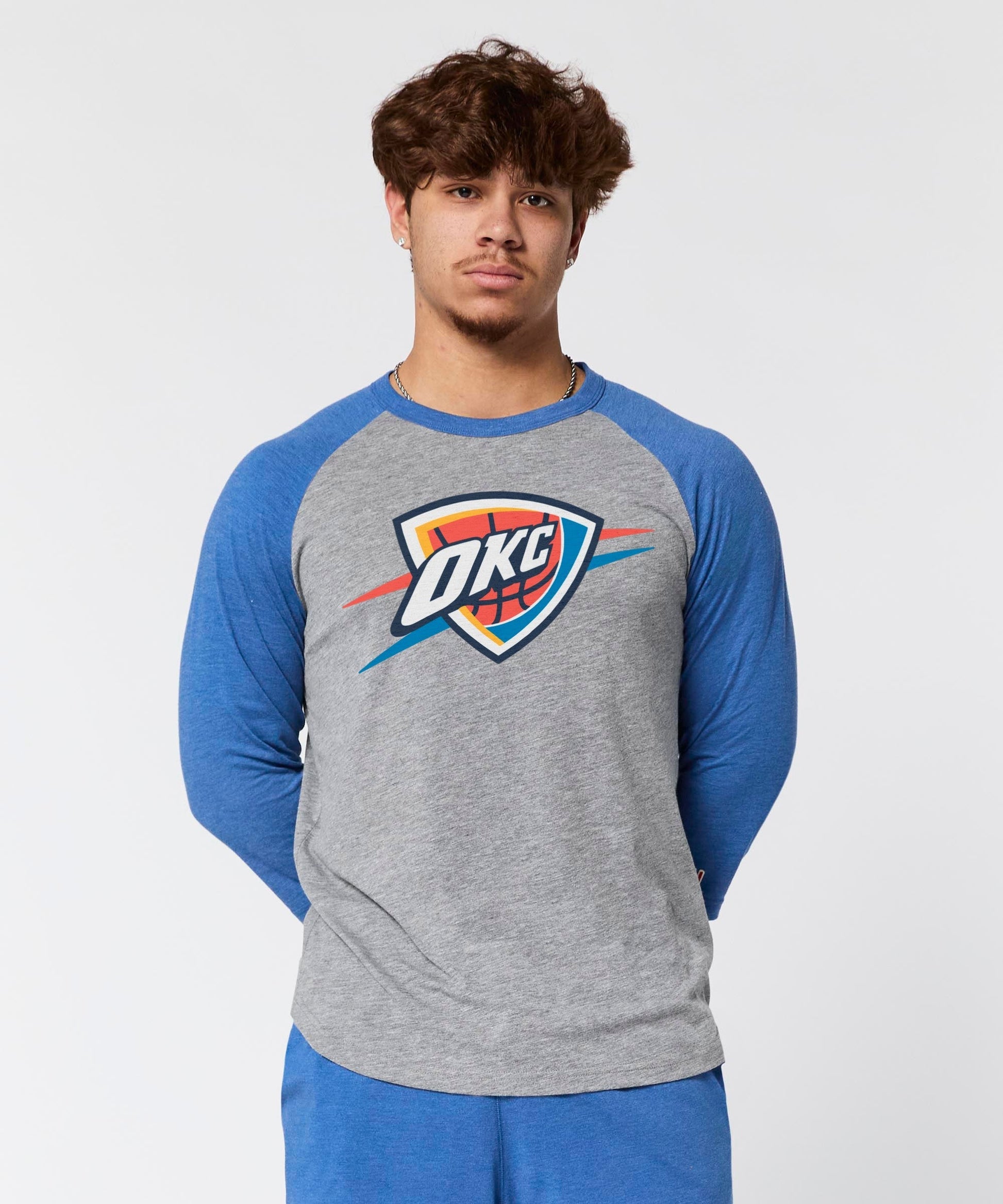 OKC Thunder Logo Raglan
