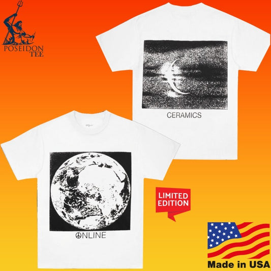 Online Ceramics Earth Moon Logo T-shirt