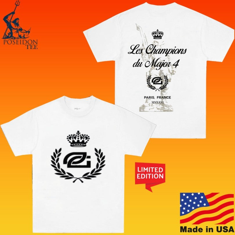 Optic Les Champions Du Major 4 Paris France Mmxxvi T-shirt