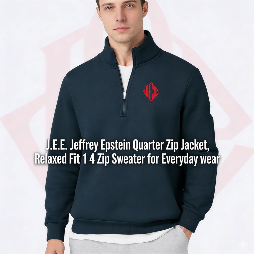 J.E.E. Jeffrey Epstein Quarter Zip Jacket, Relaxed Fit 1 4 Zip Sweater for Everyday wear