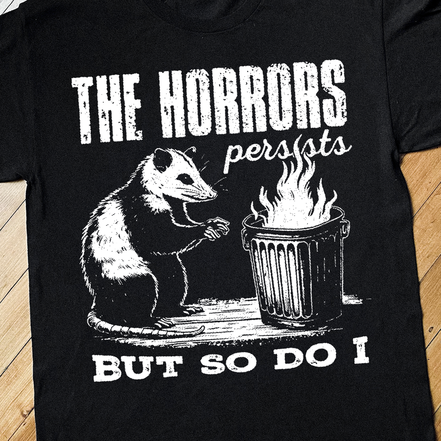 THE HORRORS POSSUM BLACK T-SHIRT