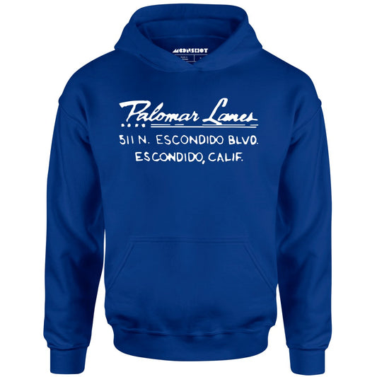 Palomar Lanes - Escondido, CA - Vintage Bowling Alley - Unisex Hoodie