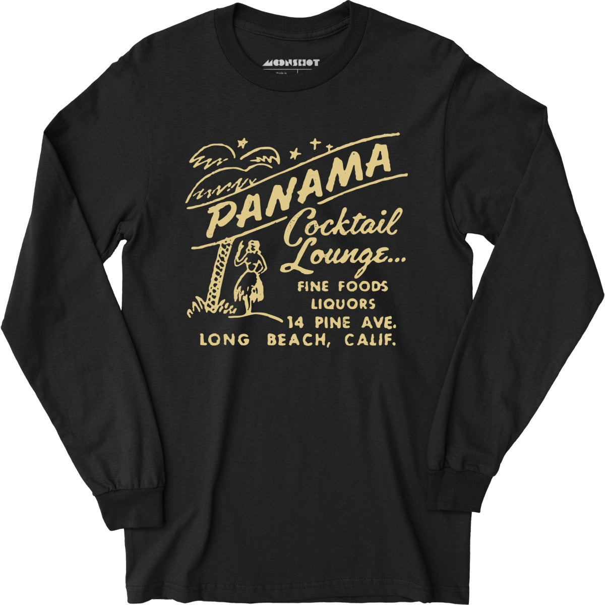 Panama Cocktail Lounge - Long Beach, CA - Vintage Tiki Bar - Long Sleeve T-Shirt
