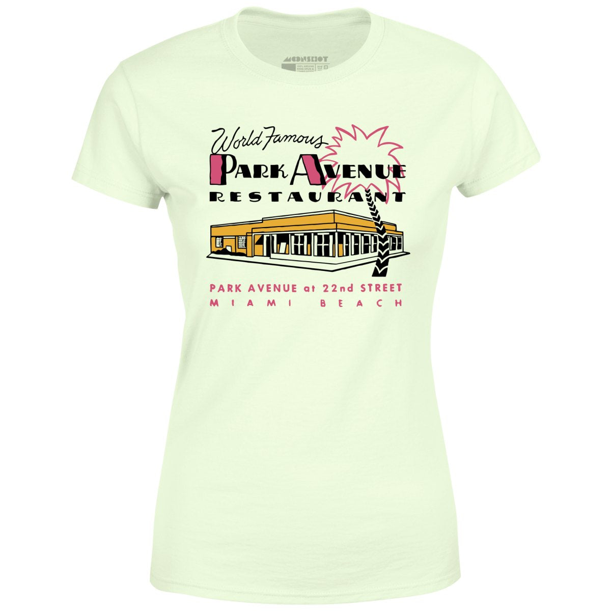 Park Avenue - Miami Beach, FL - Vintage Restaurant - Women's T-Shirt