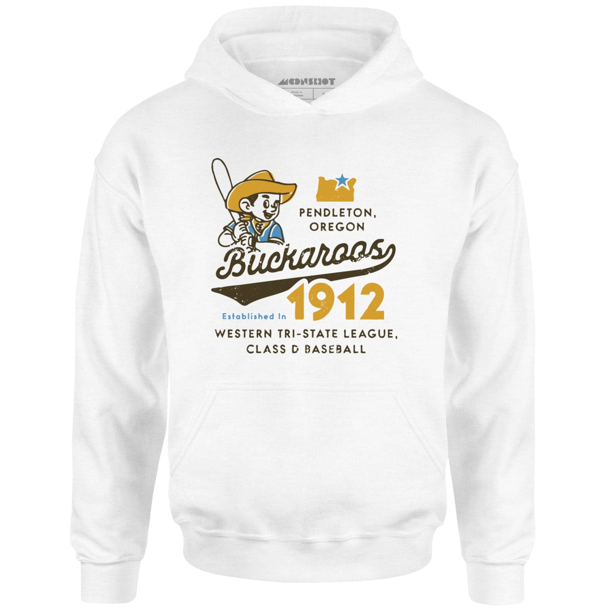 Pendleton Buckaroos - Oregon - Vintage Defunct Baseball Teams - Unisex Hoodie