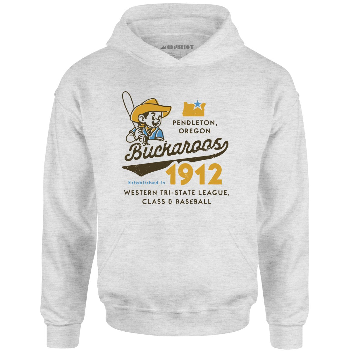 Pendleton Buckaroos - Oregon - Vintage Defunct Baseball Teams - Unisex Hoodie