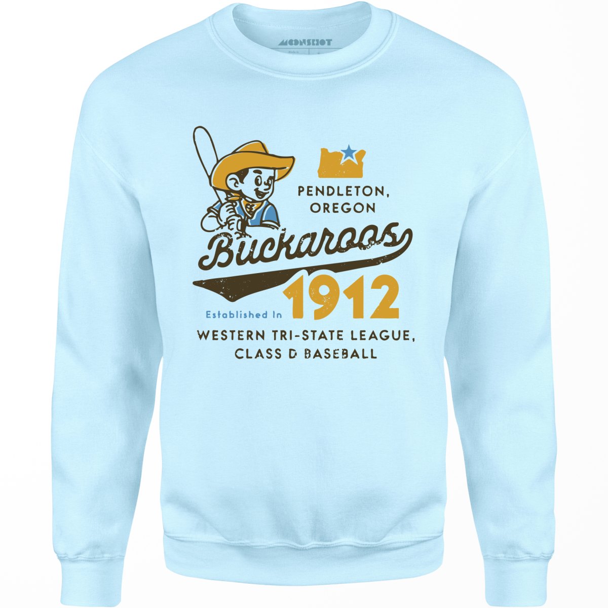 Pendleton Buckaroos - Oregon - Vintage Defunct Baseball Teams - Unisex Sweatshirt