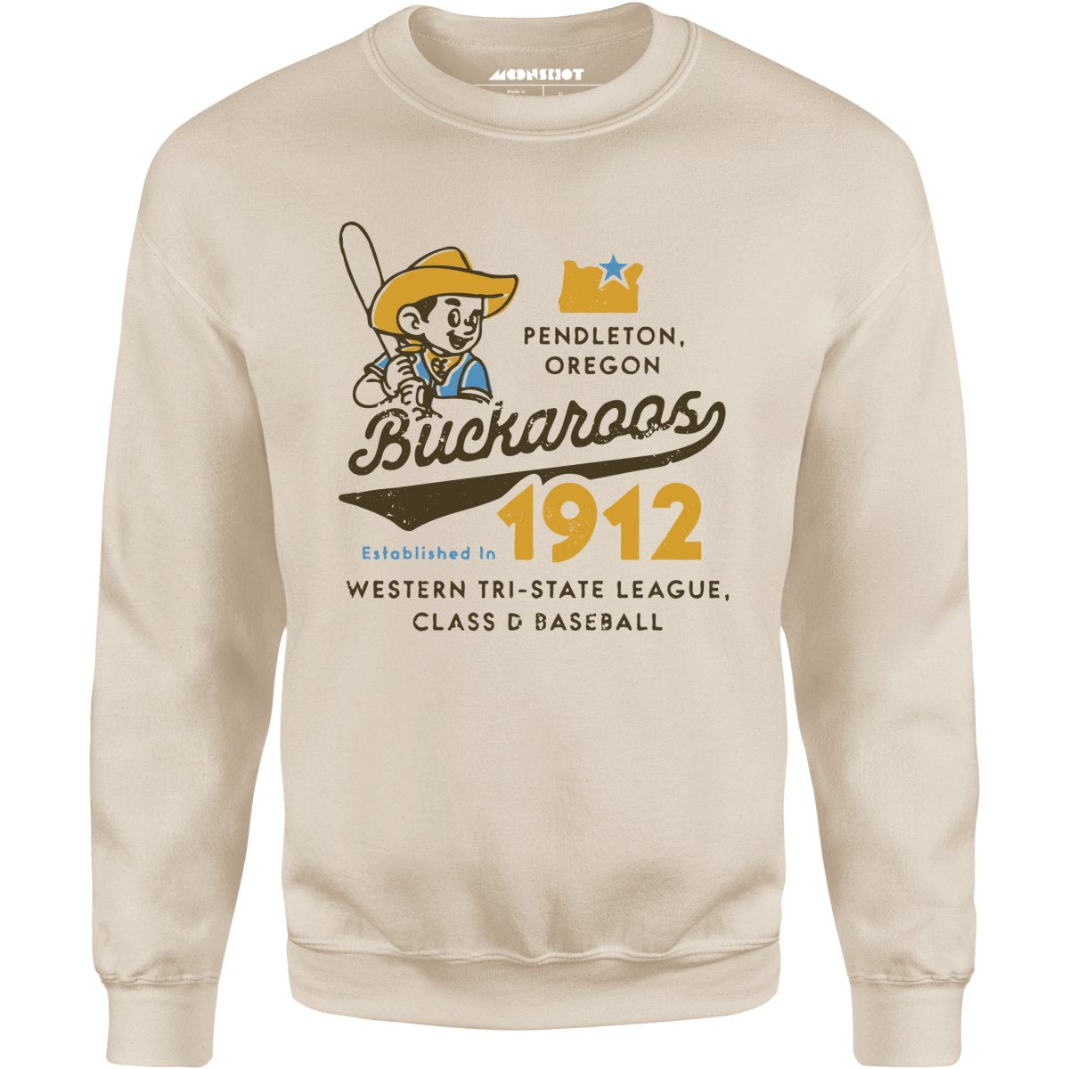 Pendleton Buckaroos - Oregon - Vintage Defunct Baseball Teams - Unisex Sweatshirt