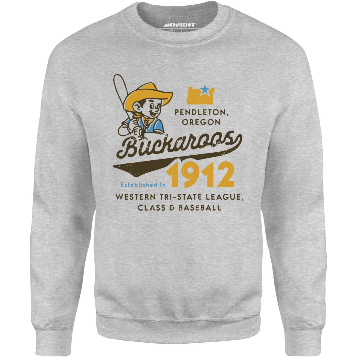 Pendleton Buckaroos - Oregon - Vintage Defunct Baseball Teams - Unisex Sweatshirt