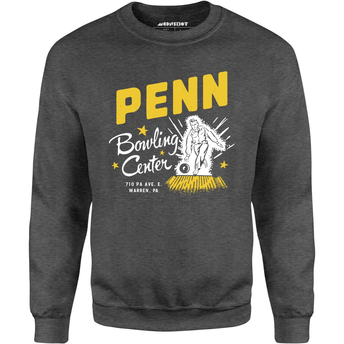 Penn Bowling Center - Warren, PA - Vintage Bowling Alley - Unisex Sweatshirt