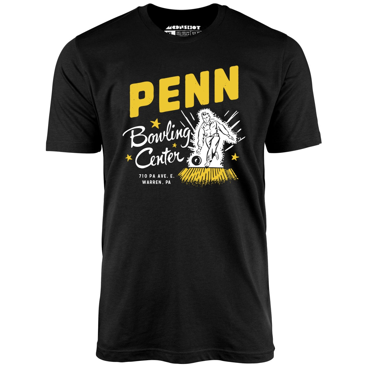 Penn Bowling Center - Warren, PA - Vintage Bowling Alley - Unisex T-Shirt
