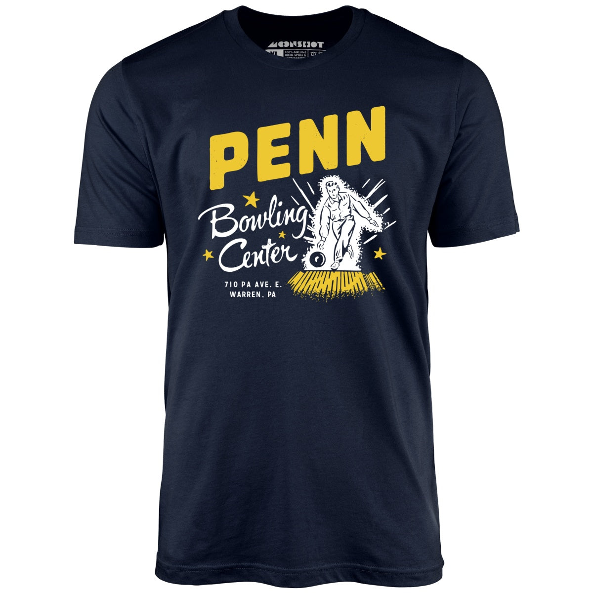 Penn Bowling Center - Warren, PA - Vintage Bowling Alley - Unisex T-Shirt