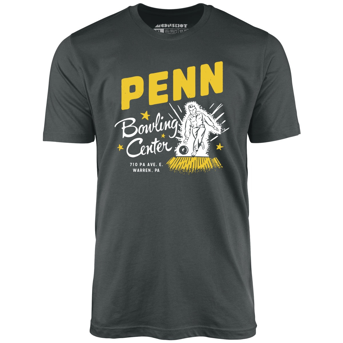Penn Bowling Center - Warren, PA - Vintage Bowling Alley - Unisex T-Shirt